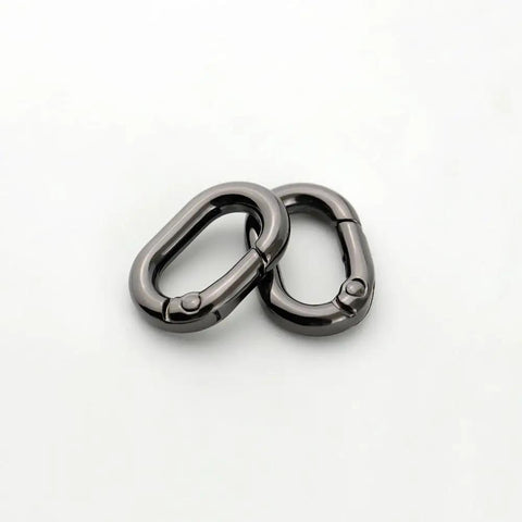 10 Pack Metal Spring Carabiners For Key Rings And Bags Black Built Tough Oval Key Ring Clips With Quick Release For Purses Handbags