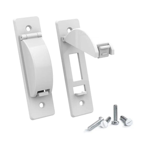 Childproof Light Switch Plate Covers 2 Pack White Safe Home Shield To Stop Little Ones And Curious Adults From Accidentally Flipping The Switch Easy Install Toggle Switch Shields with screws