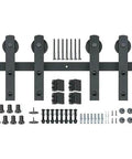 8 Ft Double Door Sliding Barn Door Hardware Kit With Quiet I Shaped Rollers Beefed Up Heavy Duty Steel Tracks