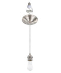 Original Instant Pendant Light 6 Inch Recessed Can Screw In Pendant Conversion Kit in Brushed Nickel, Adapter Only Bulb Not Included, Easy Ceiling Retrofit for Recessed Lighting, Fits E26 Socket, Works with Most Round Cans