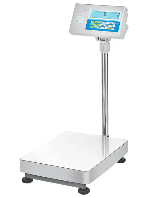 Advanced Label Printing Bench Scale for Inventory Shipping and Receiving 165 lb capacity with stainless steel platform.