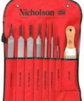 8 Piece Machinist File Set For Diyers And Pro Shops Includes 10 Inch Mill Bastard File 10 Inch Half Round Bastard File Case