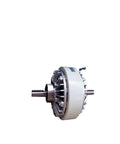 Side view of 24V Dual Shaft Magnetic Powder Coupler With Adjustable Brake For Light Industrial Tools, showing dual shafts and housing.