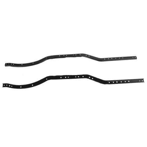 Beefy One Tenth Scale RC Car Chassis Frame Kit For SCX10 90046 90047 6x6 Black Steel Rails Upgrade displayed on white background