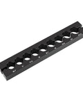 Pro Grade Bike Axle Clamp Fixture With Auxiliary Spring, black durable 6061 aluminum with size markers for seat posts and hubs