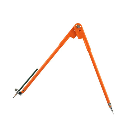 Rock Solid Carpenter Scribing Divider And Adjustable Woodworking Measuring Tool Featuring Large Diameter Locking Compass, orange metal tool