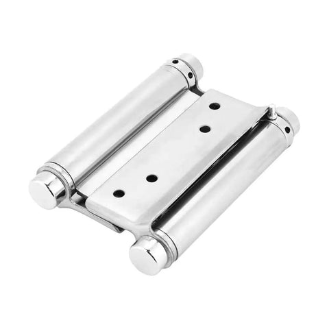 Built Tough Double Action Spring Hinges 6 Inch Polished Stainless Steel Self Closing With Adjustable Tension Ultra Heavy Duty Hardware For Swing Doors Pack Of 2