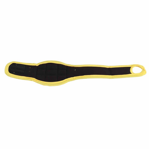 Adjustable Magnetic Wristband For Screws And Small Metal Parts, Durable Nylon Strap Built For DIY Pros, Home Renovation, Woodworking And Crafts, Keeps Fasteners Handy And Within Reach On The Job black yellow nylon wristband with thumb ring