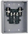 Interior of Load Center 12-Circuit 125 Amp Heavy-Duty Indoor NEMA 1 Enclosure With Fixed Main Or Lugs showing tin-plated copper bus