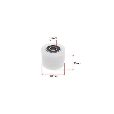 Two Pack Nylon Sliding Pulley Bearings 40x30mm With 6000ZZ Rolling Bearings For Conveyor Belts Sliding Doors Windows And Mechanical Pulleys
