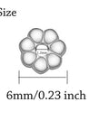 Silver Flower Shape Septal Beads 1200Pcs Daisy Spacers CCB Spacer Beads For Bracelet Necklace Earring Jewelry Making Tibetan Style Size Diagram