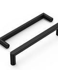 5 Pack 160mm Edge Black Hidden Drawer Cabinet Handle Aluminum Alloy Finger Edge Pull Concealed Back Mount Dresser Hardware