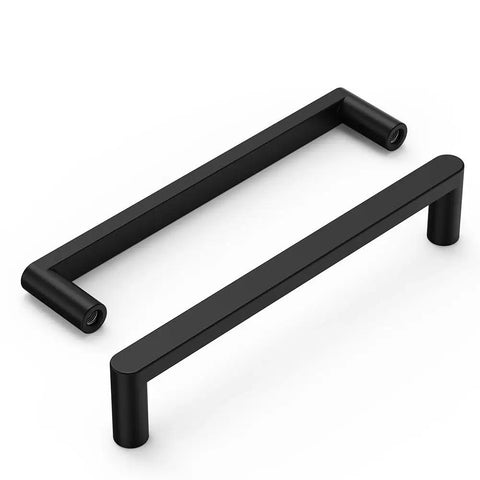 5 Pack 160mm Edge Black Hidden Drawer Cabinet Handle Aluminum Alloy Finger Edge Pull Concealed Back Mount Dresser Hardware