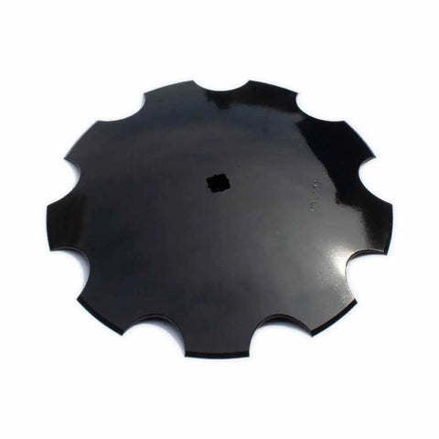 Two Pack 18 Inch Notched Harrow Disc Blades Fits 7/8 Inch Or 1 Inch Square Axles 3.5mm Thick Built Tough Heavy Duty Farm Grade Discs For Leveling Plowing And Turning