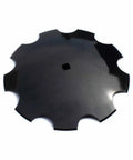 Four Pack 18 Inch Notched Harrow Disc Blades Fit One Inch Or One And One Eighth Inch Square Axle 3.5 Millimeter Thick Built From Heat Treated 65Mn Steel For Leveling Raising Plowing And Turning Heavy Duty Wear Resistant