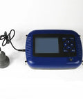 Top Shelf Stud Finder Wall Scanner And Concrete Rod Position Meter Featuring Quick Lock Sensors and Rugged Cable Plugs view with handheld scanner.