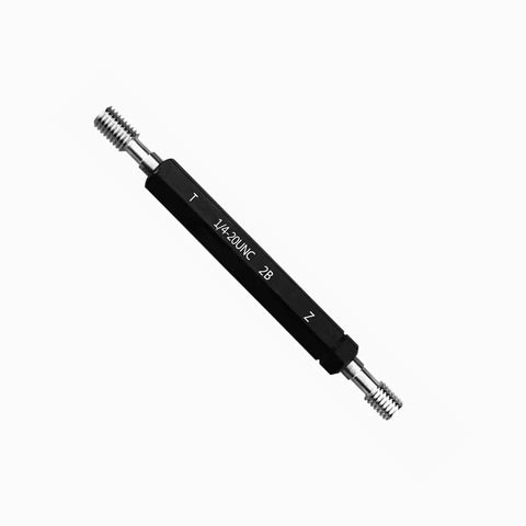 Thread Plug Gauge 1/4-20 UNC 2B Double End Go Nogo Unified Thread Gauge Tool Steel HRC 62-64 Pro Grade Heavy Duty