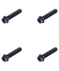 Black Titanium Handlebar Clamp Bolts And Brake Clutch Perch Screws set of four lightweight fasteners for Harley builds