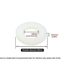 Diagram of Non Conductive Nylon Flat Washer Inner Diameter 1/2 Inch Outer Diameter 25/32 Inch showing dimensions and thickness.