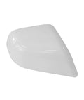 Knockout White Right Side Lower Mirror Cover Cap Fits Tesla Model 3 Years 2017 To 2021 angled view for aftermarket replacement.