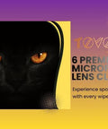 TOVO PRIME microfiber lens cloths, 6-pack, for glasses, cameras and screens; 6x7 inches, 230 GSM