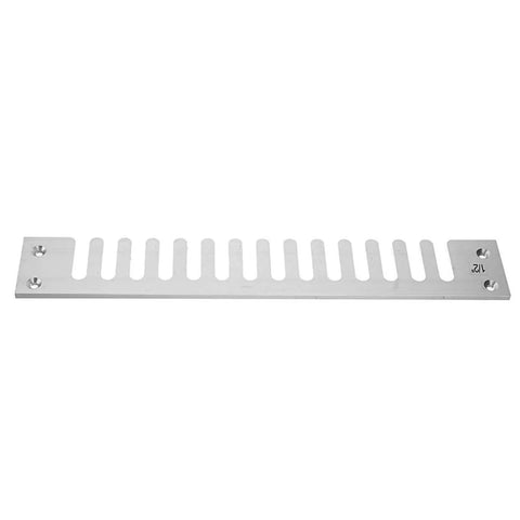 Pro Grade Through Dovetail And Box Joint Router Template Kit, aluminum template with slots for precise joint layout, 436mm long.