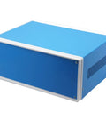 Blue Metal Electronics Enclosure Project Case For DIY Builds Junction Box With Four Mounting Feet 12.6 X 10.6 X 4.7 Inches Tough Protective Housing
