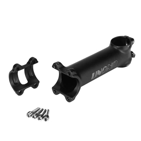7 Degree Rise 31.8mm Bike Stem 130mm for Mountain Road BMX Bikes with ergonomic riding position, shown with bolts and clamp