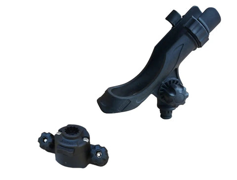 Power Lock Rod Holder For 45 Degree Boat Track System That Fits Lund Sport Track G3 Lowe Ranger Crestliner Gunnel Tracks Heavy Duty UV Stabilized Fiberglass Reinforced Polymer For Durability Easy Install And Quick Move, rod holder and track base
