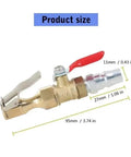 Straight Up Slick Lock On Tire Inflator Chuck Quick Release Valve heavy duty air compressor hose adapter with measurements.