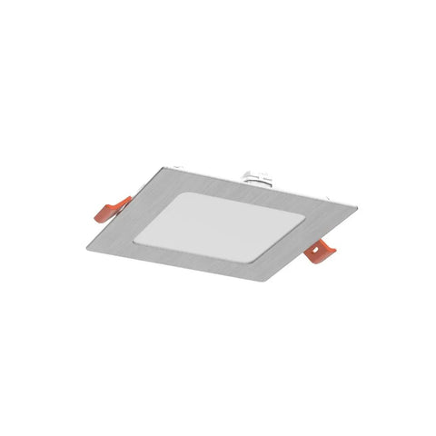 Six Pack 4 Inch LED Recessed Square Downlights With J Box Ultra Thin Canless Wafer 5 CCT 2700K To 5000K 12W 50W Eqv Dimmable