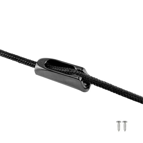 8 Pcs Black Nylon Rope Cleats Self Locking Boat Cleats For Tensioning Ropes 4mm Cord 3mm Bolt Fit installed on rope