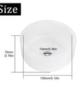 125mm Hole Saw Dust Bowl Rubber Dust Cover Collector size dimensions, 10mm hole diameter, flexible pro grade mess free sawdust shield