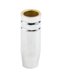 Heavy Duty 2 Pair Conical Nozzle Guards For Binzel Style Mig Welding Gun Air Push On Shrouds And Spoilers with shiny metal finish.