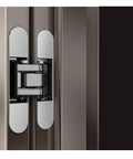 Three Dimensional Invisible Door Hinge For Wooden Doors Hidden Hinge For Foldable Blind Doors Cross 180 Degree Inside And Outside Opening Easy Install One Piece
