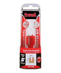 Packaging of Three Quarter Inch Double Flute Straight Router Bit With One Quarter Inch Shank, Two Cutter Carbide Hi Density