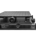 Beefed Up XY Axis Mobile Table Smooth Roll Wheels Heavy Duty Portable Workstation And Sweet Welding Bench For Laser Marking Engraving Rigs Beast Mode Precision Platform 30X30X10Cm side view with adjustable knobs and perforated top