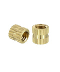 100 Pcs M4 X 5mm Brass Knurled Threaded Insert Nuts For Injection Molding Ultrasonic Or Heat Install In Blind Holes Easy Secure Embedment