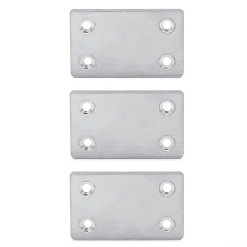 Heavy Duty Stainless Steel Corner Brackets For Furniture Repair, L Shape Mending Plates With Four Pre Drilled Holes, 3 Pack