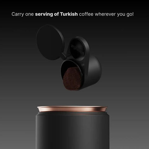 Rechargeable Portable Turkish Coffee Maker USBC Powered Cordless And Compact For Outdoors Travel Camping Office And Home Brewing Night Black
