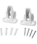 Low-Profile Wire Shelf Brackets With Anchors, 2.75-Inch Side Wall Supports, Pre-Loaded, 250-Pack for Closet, Garage, and Pantry Shelving