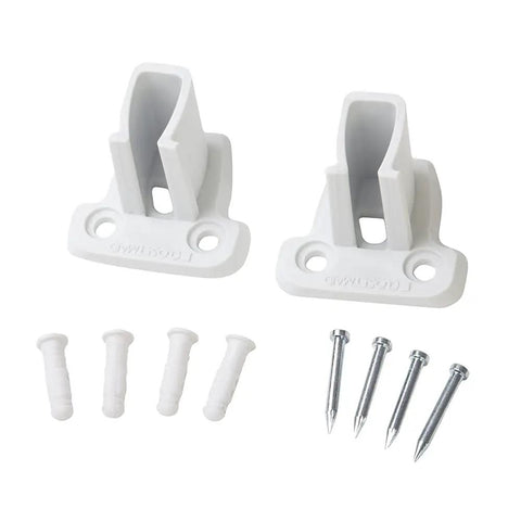 Low-Profile Wire Shelf Brackets With Anchors, 2.75-Inch Side Wall Supports, Pre-Loaded, 250-Pack for Closet, Garage, and Pantry Shelving