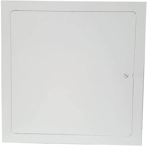 Heavy Duty 10x10 Inch Flush Access Panel 15 Gauge Galvanized Steel Screwdriver Latch for Electrical Plumbing HVAC, flat white finish.