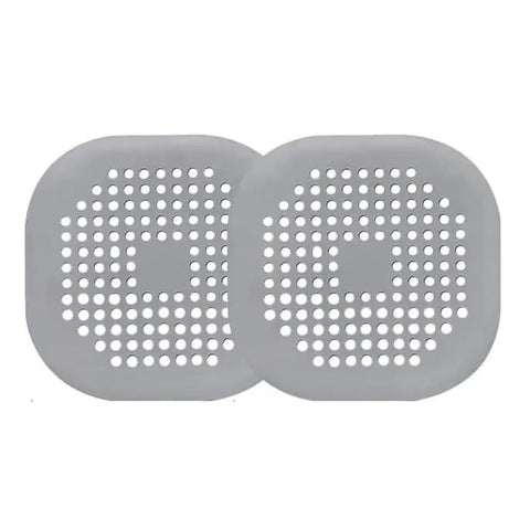 ACDANC 2 Pack Drain Cover Hair Catcher Pad, Silicone Tube Trap, gray silicone pads with grid holes for catching hair.