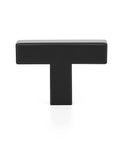 Front view of 30 Pack 2 Inch Square Cabinet Pulls Matte Black Stainless Steel Kitchen Drawer Pulls Cupboard Handles for modern cabinets.