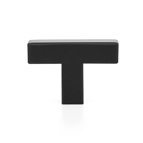 Front view of 30 Pack 2 Inch Square Cabinet Pulls Matte Black Stainless Steel Kitchen Drawer Pulls Cupboard Handles for modern cabinets.