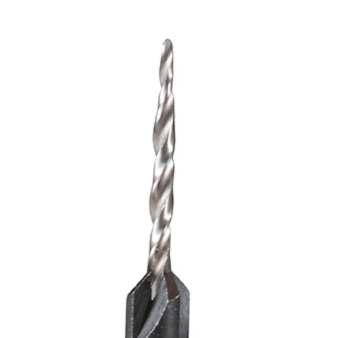 Heavy Duty Countersink Drill Bit With 9/64 Inch Tip For Number 6 Wood Screws showing twisted metal design and hex shank.
