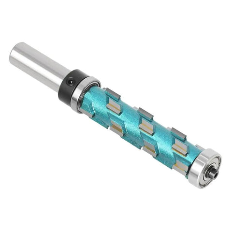 Heavy Duty 12mm Shank Solid Carbide Spiral Router Bit With Top Bearing for smooth flush trimming and CNC milling.