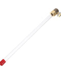 Water Tank Level Gauge and Liquid Level Indicator for Boilers and Cisterns, Built Tough with Plastic and Copper Construction, Durable Continuous Monitoring Tool for Industrial and Commercial Processes, clear tube with brass fitting