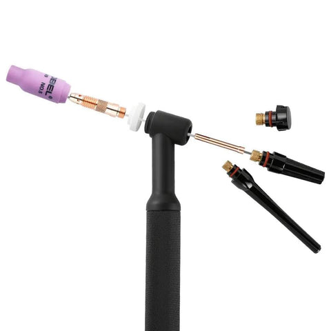 96 Piece TIG Consumables Kit With Foam Case For WP 17 18 26 Torch Includes 50 Alumina Cups 4 Through 8, 10 Gas Lens Bodies